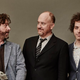Krisel (right) with Baskets' Zach Galifianakis and Louis CK. (Photo: Maarten de Boer/Getty Images)